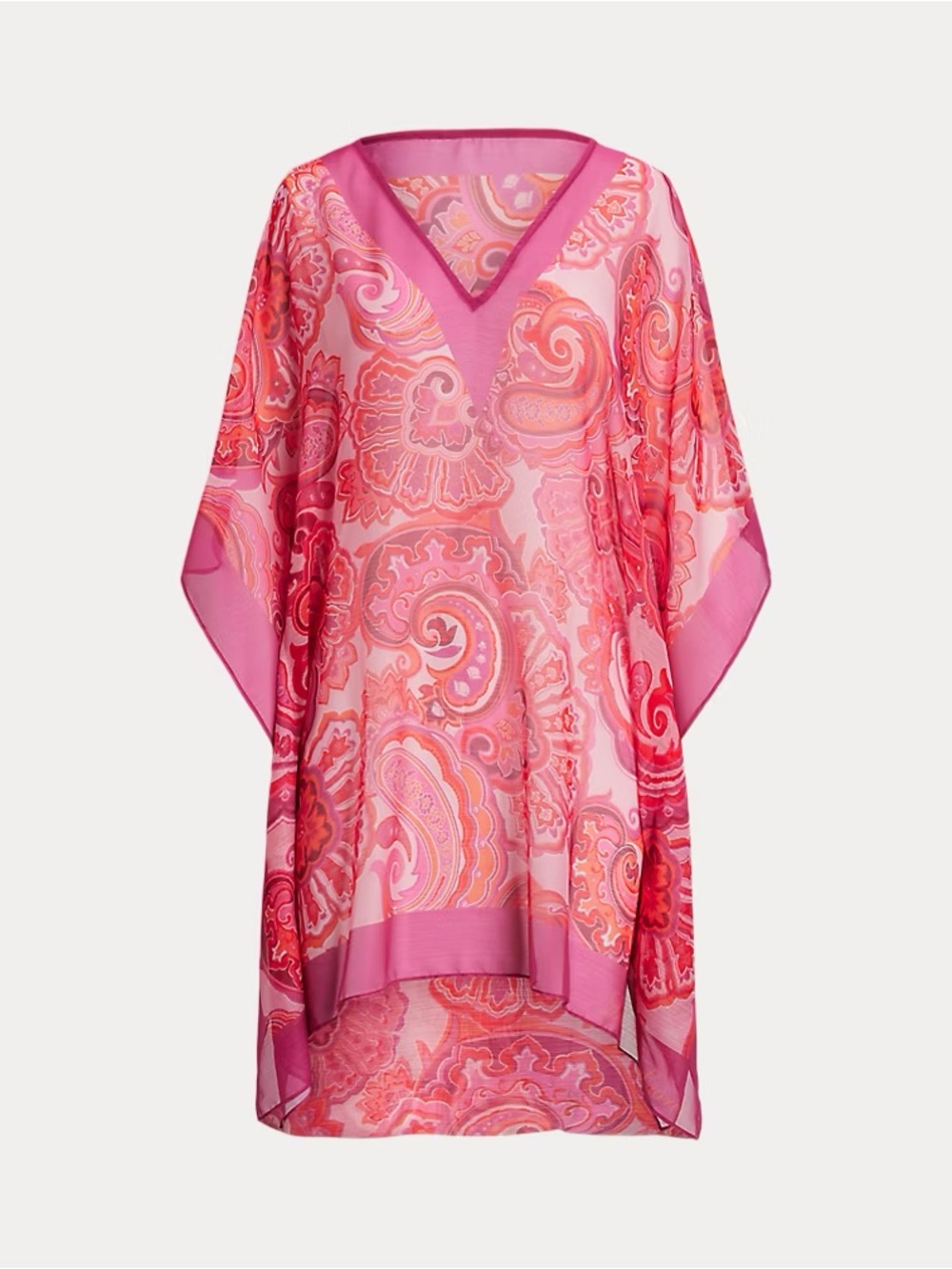 Ralph Lauren Paisley Chiffon Poncho Cover-Up